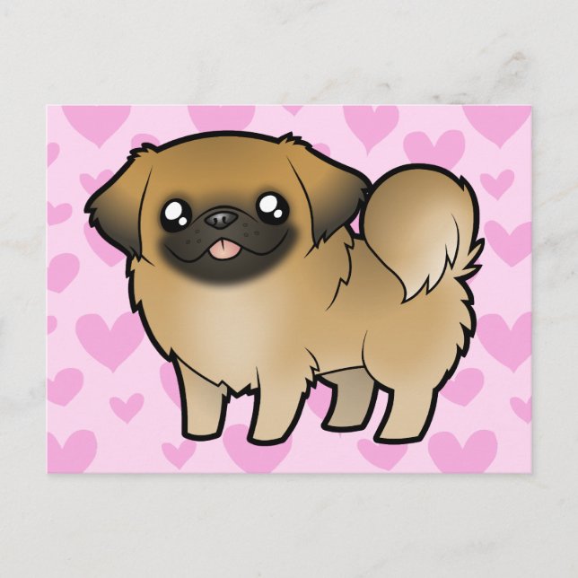 Carte Postale Pekingese Love (coupe de chiot) (Devant)