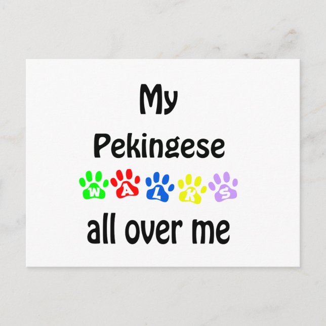 Carte Postale Pekingese Walks Design (Devant)