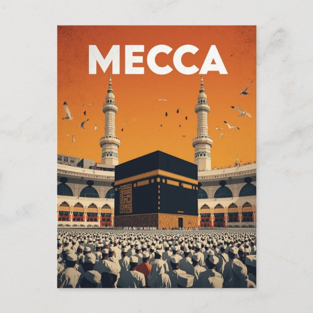 Carte Postale Pèlerinage du Hadj à La Mecque Islamique (Devant)
