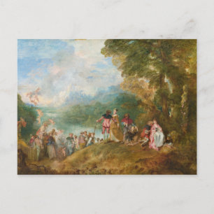 Carte Postale Pèlerinage en Cythère L'embarquement pour la Cythè