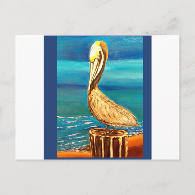 CARTE POSTALE PÉLICAN (Devant)