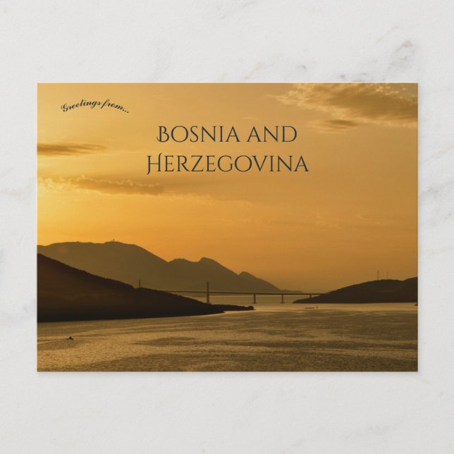 Carte Postale Peljesac Bridge in Neum Bosnia and Herzegovina (Devant)