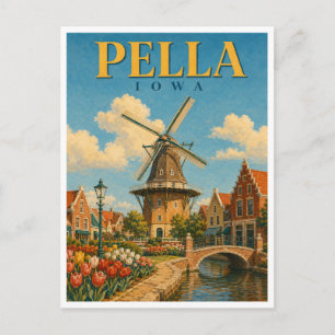 Carte Postale Pella Iowa Moulin Hollandais GeoSaga