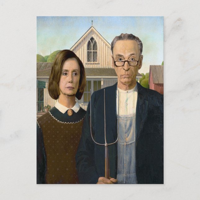 Carte Postale Pelosi et Schumer gothique américain (Devant)