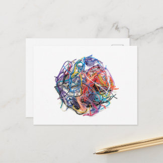Carte Postale Pelote de fils de trame