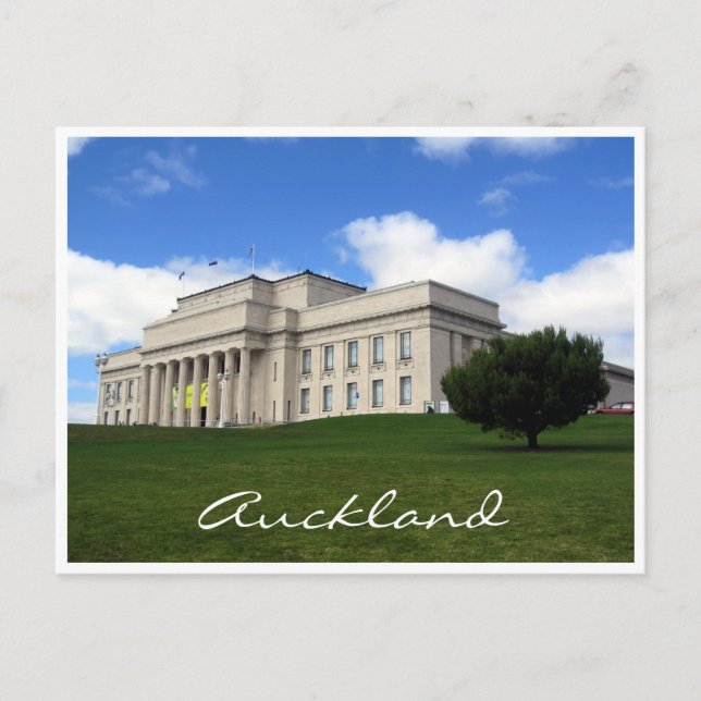 Carte Postale pelouse du musée d'Auckland (Devant)