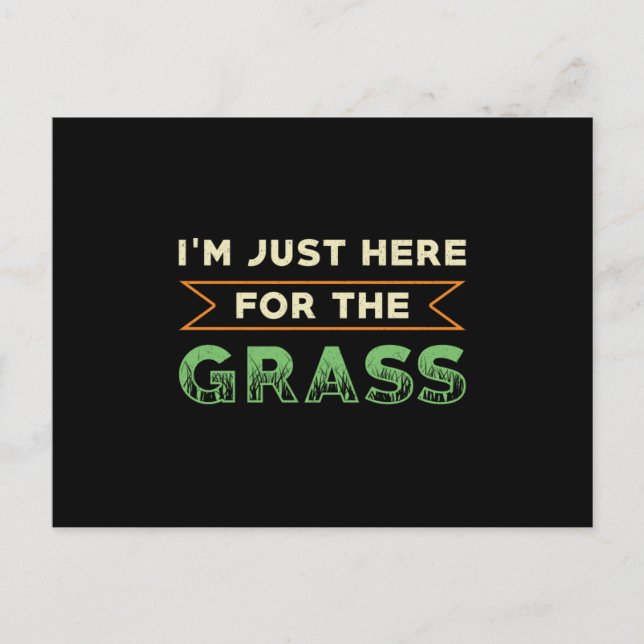 Carte Postale Pelouse Mower Je suis juste ici pour le tondeuse d (Devant)