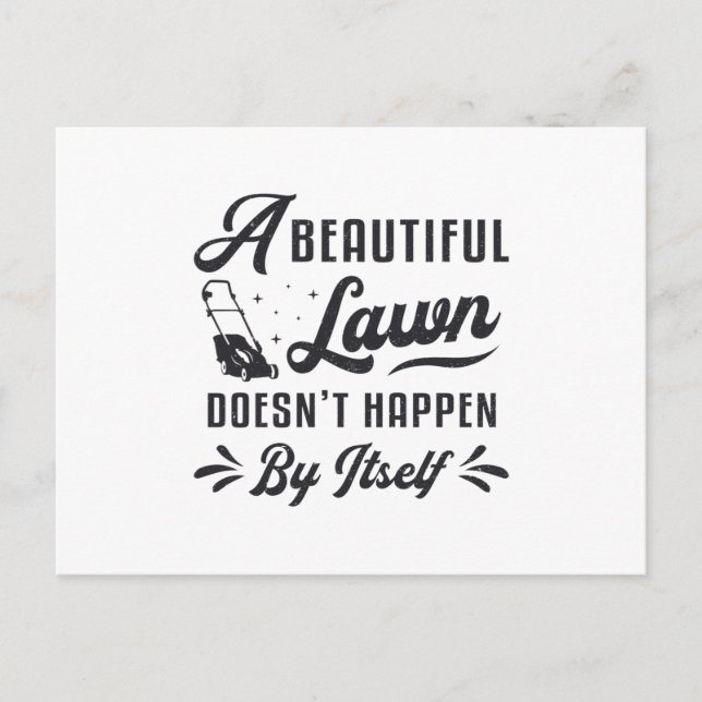 Carte Postale Pelouse tondeuse tondeuse de pelouse Un magnifique (Devant)