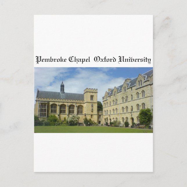 Carte Postale Pembroke Chapel Oxford University (Devant)