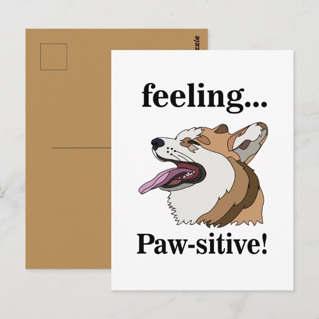 Carte Postale Pembroke Welsh Corgi Cute Dog (Devant / Derrière)