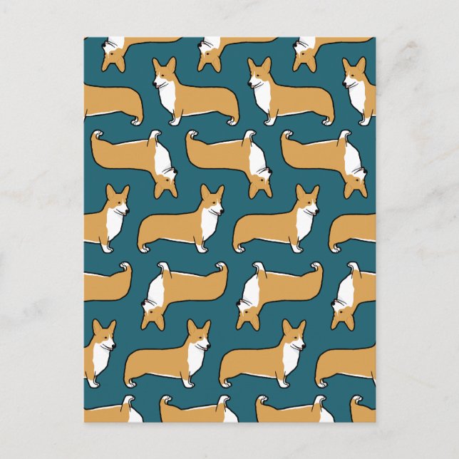 Carte Postale Pembroke Welsh Corgis Motif (Devant)