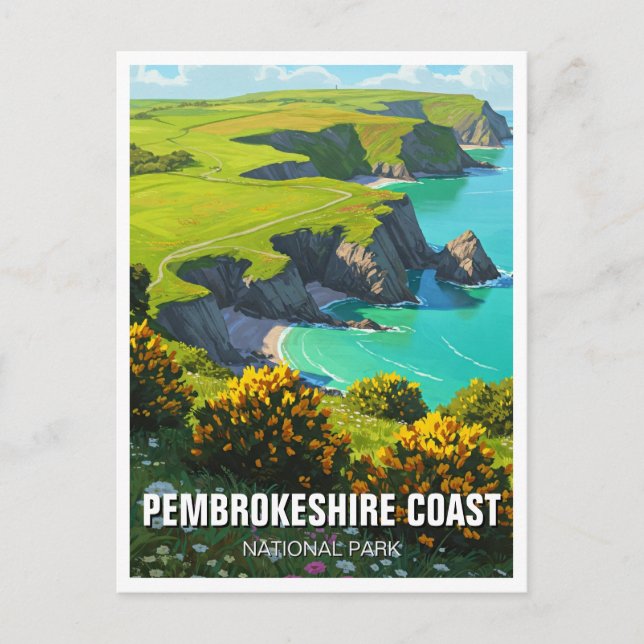 Carte Postale Pembrokeshire Coast National Park Wales Travel (Devant)