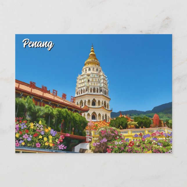 Carte Postale Penang Malaisie Georgetown Voyage (Devant)