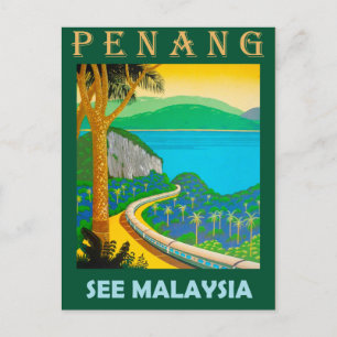Carte Postale Penang, voir Malaisie