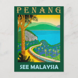 Carte Postale Penang, voir Malaisie
