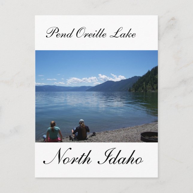 Carte Postale Pend Oreille Lake, Idaho Nord (Devant)