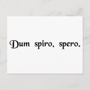 Carte Postale Pendant que je respire, j'espère.