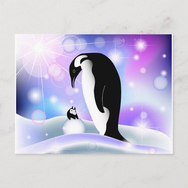 Carte postale Penguin et carte pour notes à souhai (Devant)