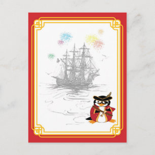 Carte postale Penguin Pirate