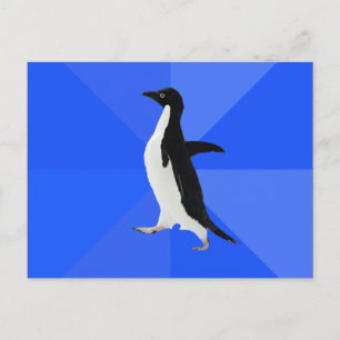 Carte Postale Penguin socialement maladroit ("Personnaliser" pou