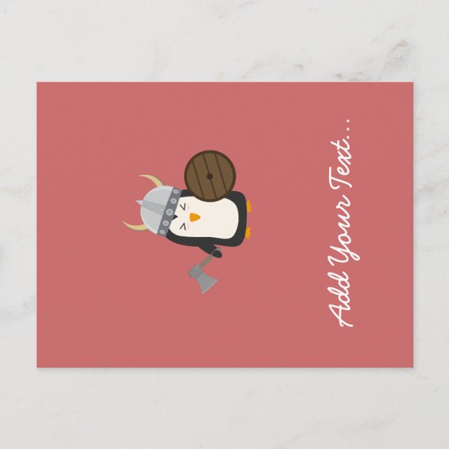 Carte Postale Penguin Viking (Devant)