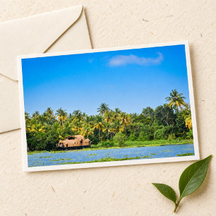 Carte Postale Péniche dans les eaux intérieures du Kerala