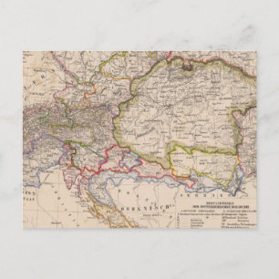 Carte Postale Péninsule balkanique, Autriche, Hongrie