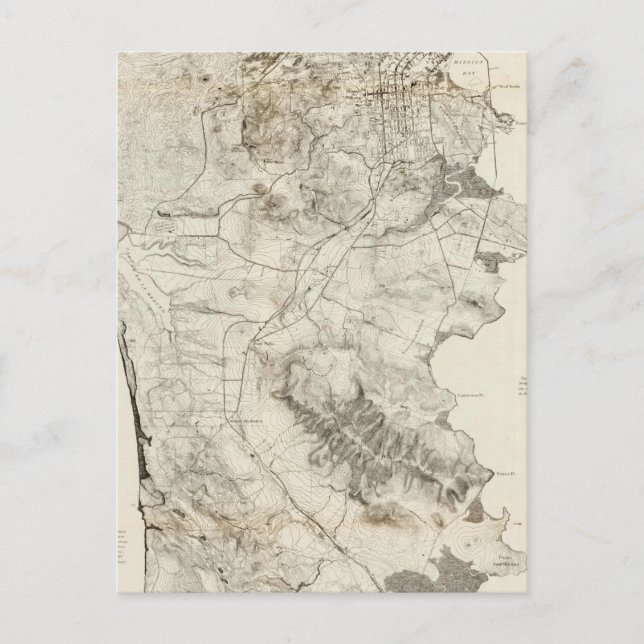 Carte Postale Péninsule de San Francisco (Devant)