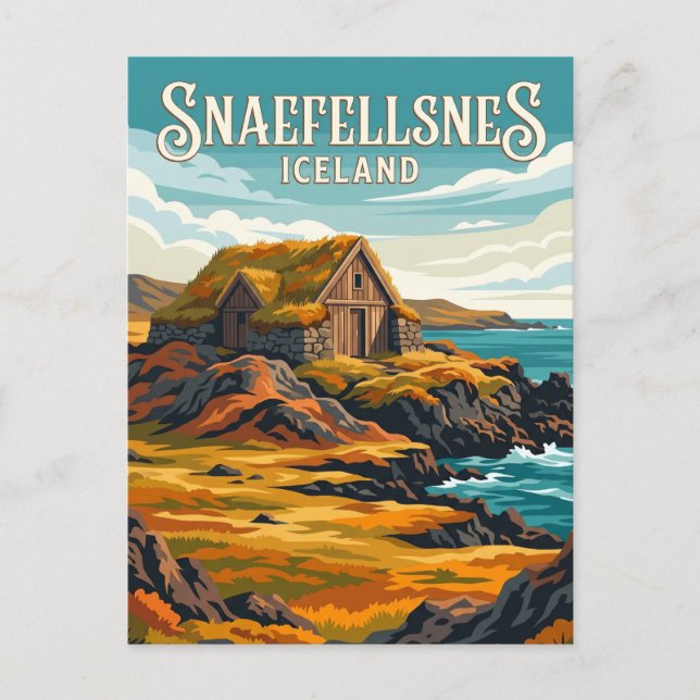 Carte Postale Péninsule de Snaefellsnes Islande (Devant)