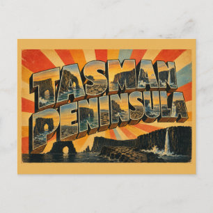 Carte Postale Péninsule de Tasman TAS Art de voyage vintage