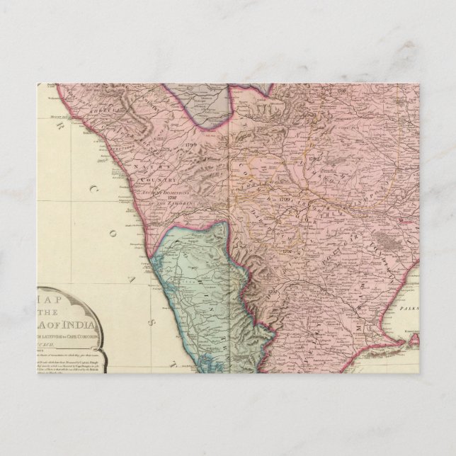 Carte Postale Péninsule Inde Sud (Devant)