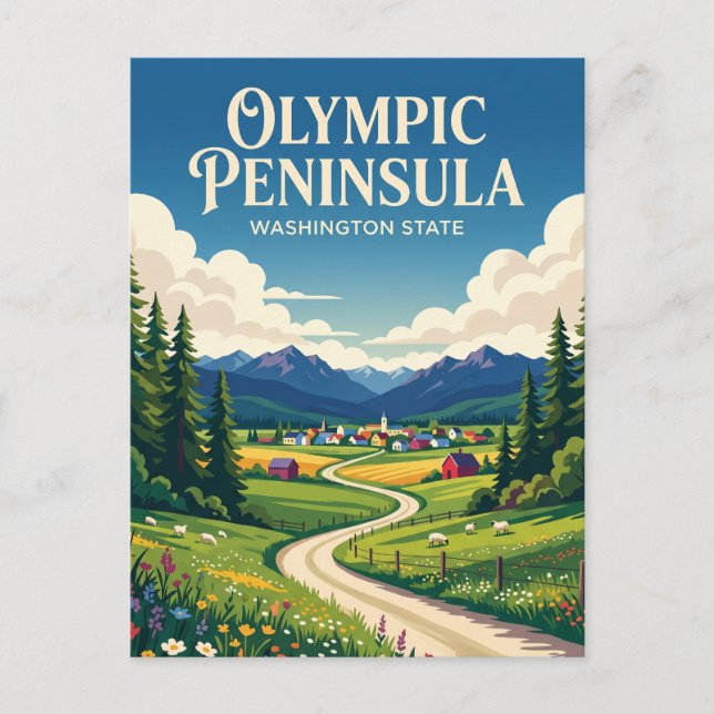 Carte Postale Péninsule Olympique États-Unis (Devant)