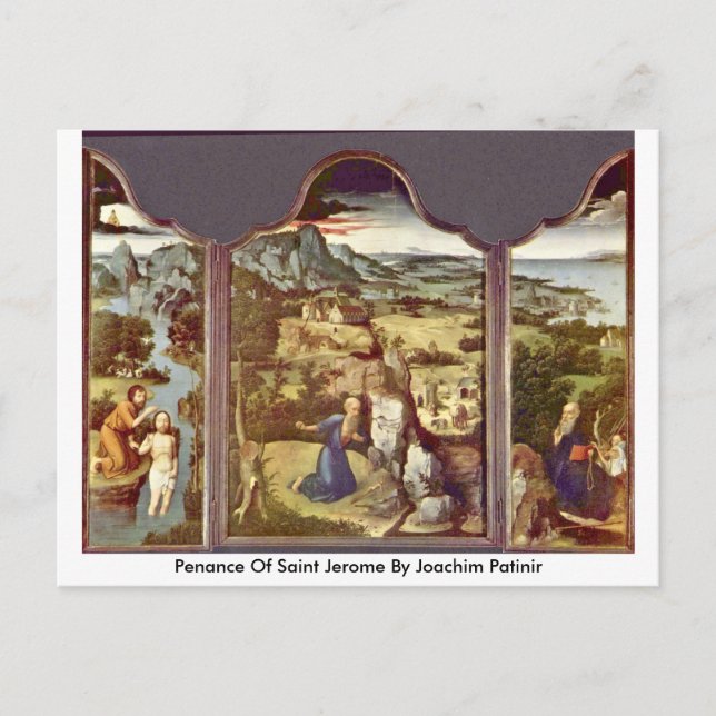 Carte Postale Pénitence De Saint Jérôme Par Joachim Patinir (Devant)