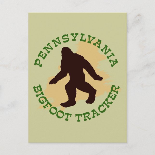 Carte Postale Pennsylvania Bigfoot Tracker (Devant)