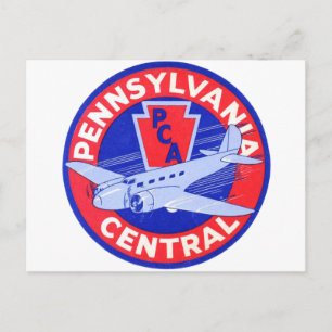 Carte Postale Pennsylvania Central Airlines