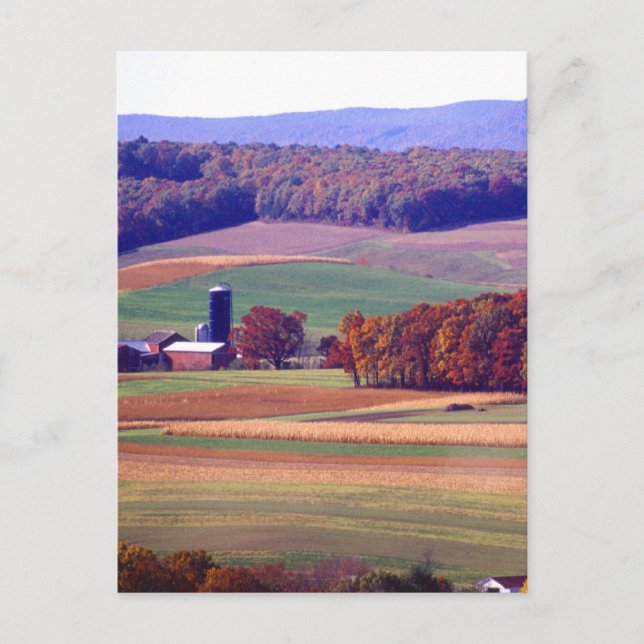 Carte Postale Pennsylvania Farm à l'automne (Devant)