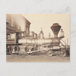 Carte Postale Pennsylvania Railroad Locomotive Train Sepia