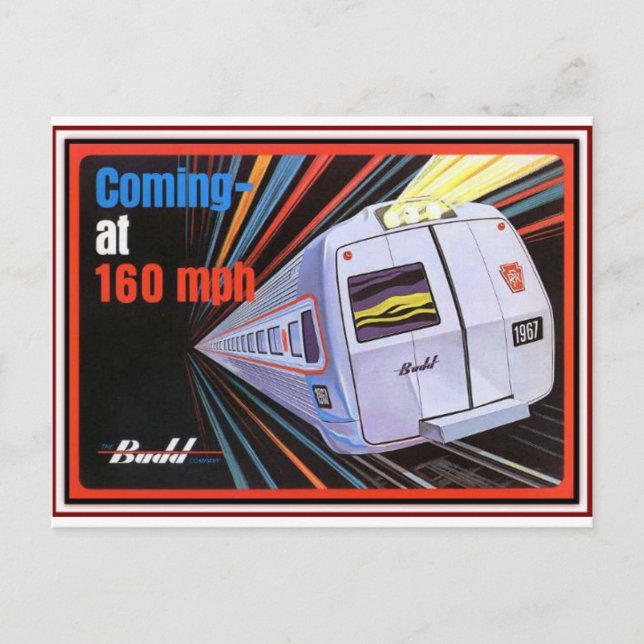 Carte postale Pennsylvania Railroad Metroliner 196 (Devant)