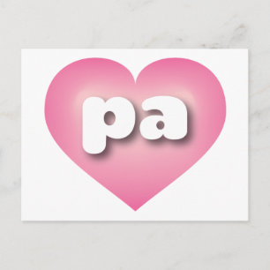 Carte Postale Pennsylvania rose fondu coeur - I love pa pa