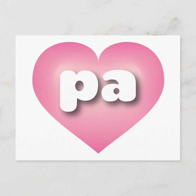 Carte Postale Pennsylvania rose fondu coeur - I love pa pa (Devant)
