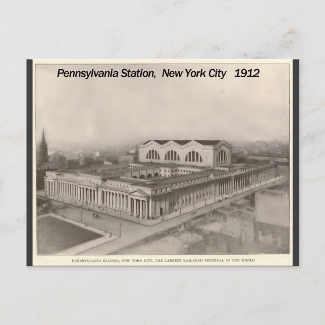 Carte Postale Pennsylvania Station New York 1912 (Devant)