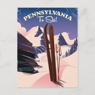 Carte Postale Pennsylvanie À Ski