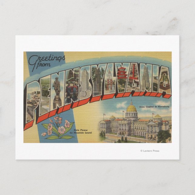 Carte Postale Pennsylvanie (Capitale nationale/Fleur) 2 (Devant)