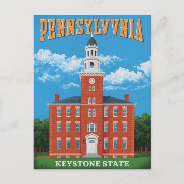 Carte Postale Pennsylvanie État clé (Devant)