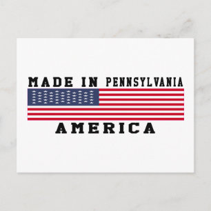 Carte Postale Pennsylvanie Fabriquée Dans Des Designs
