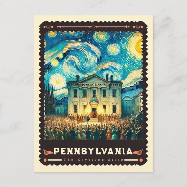 Carte Postale Pennsylvanie | Inspiré de Vincent Van Gogh (Devant)
