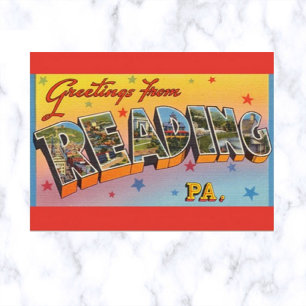 Carte Postale Pennsylvanie lettre géante vintage Reading