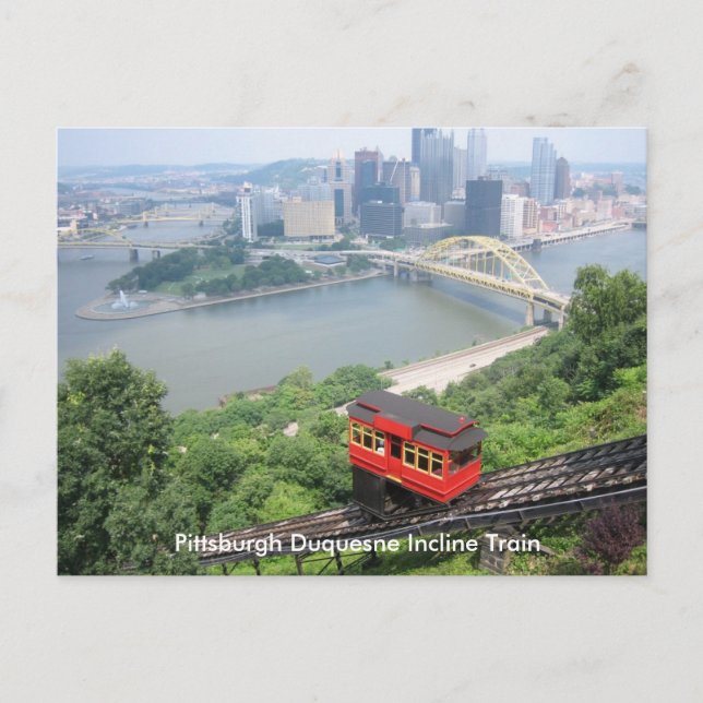 Carte Postale Pennsylvanie Pittsburgh Duquesne Incline Train (Devant)