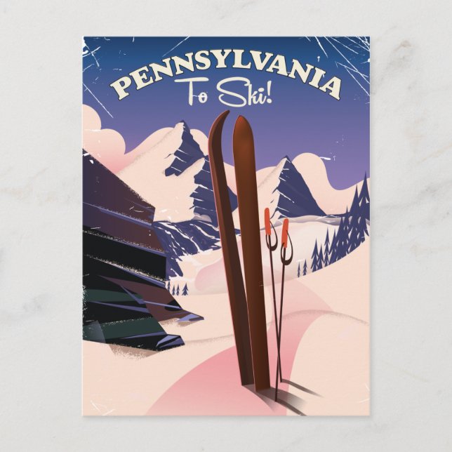 Carte Postale Pennsylvanie Pour Skier (Devant)
