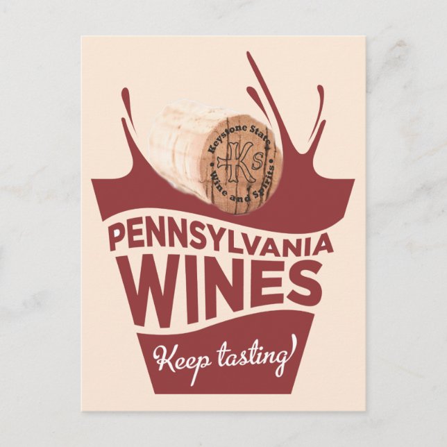 Carte Postale Pennsylvanie Wines Keystone State Post Card (Devant)